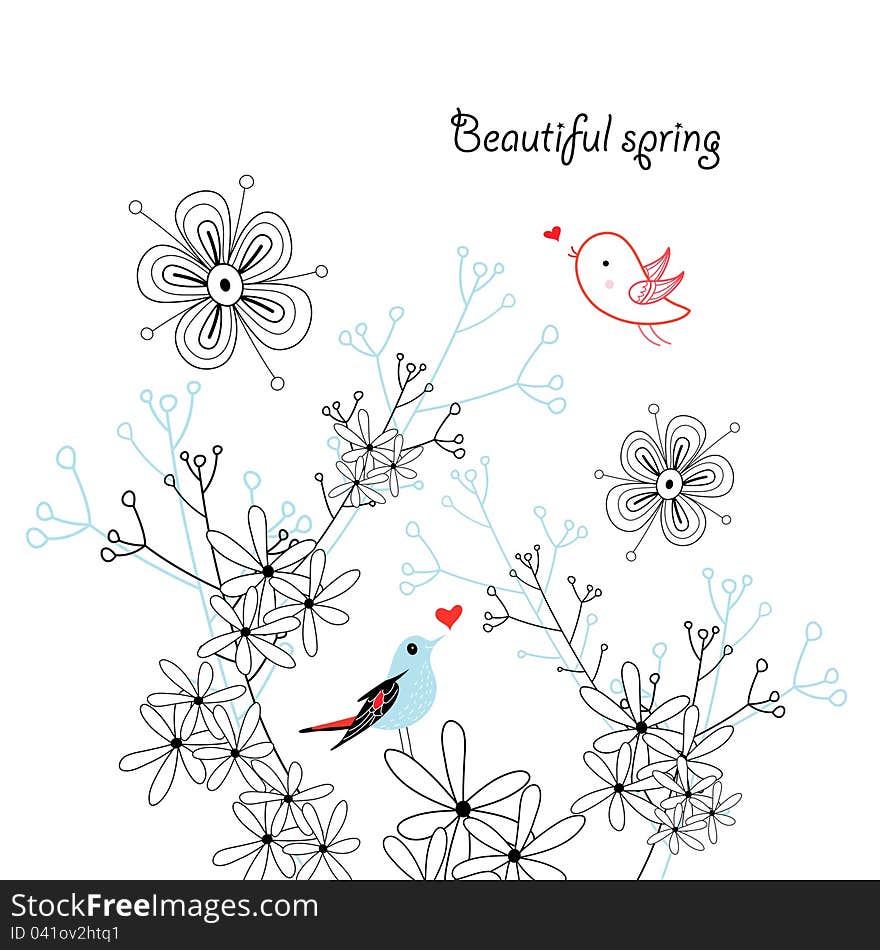 Spring greeting card