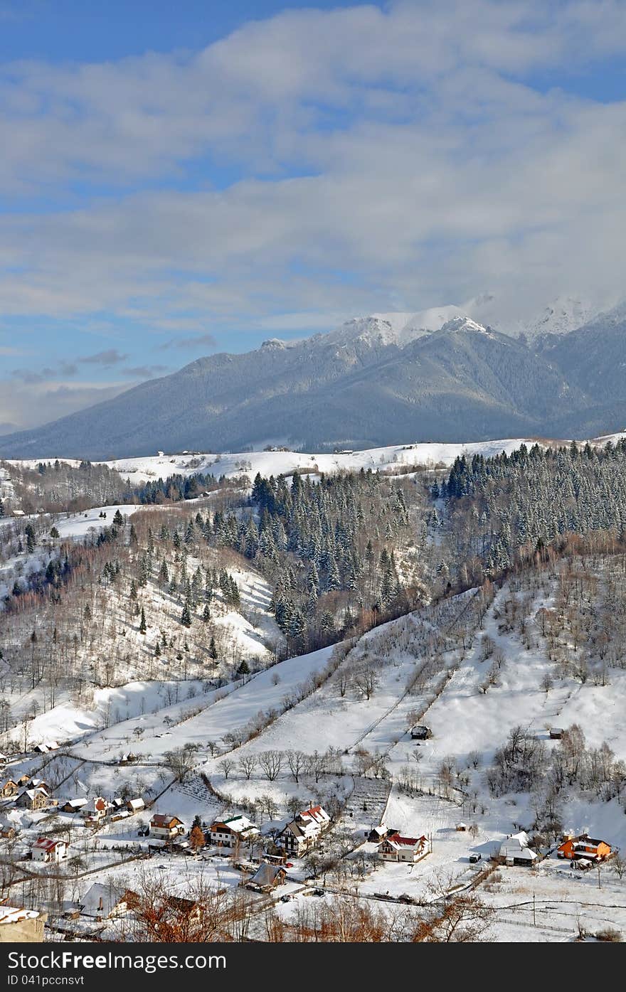 Snowy high landscape