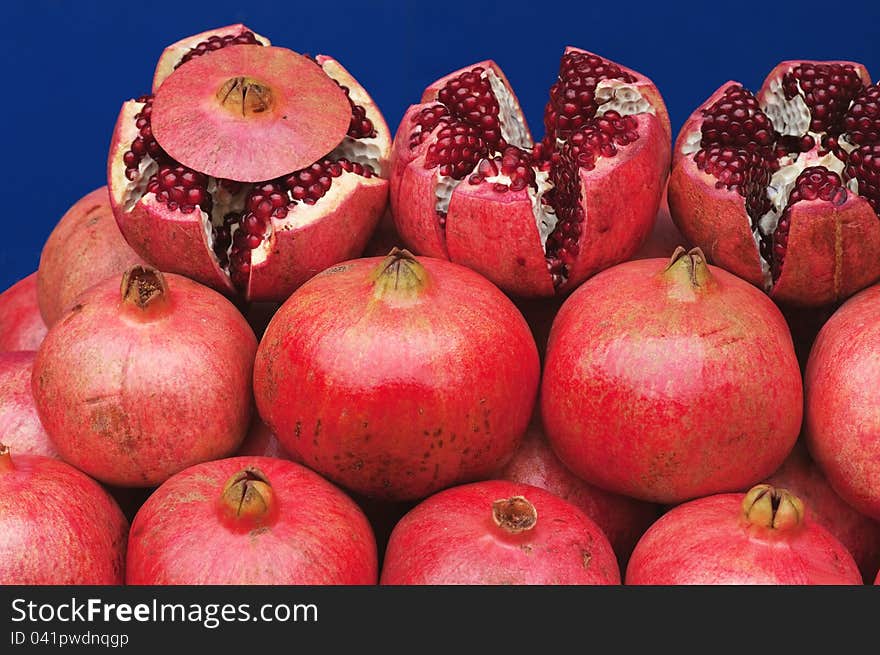 Picture Laid Out On The Counter Fruit Pomegranate