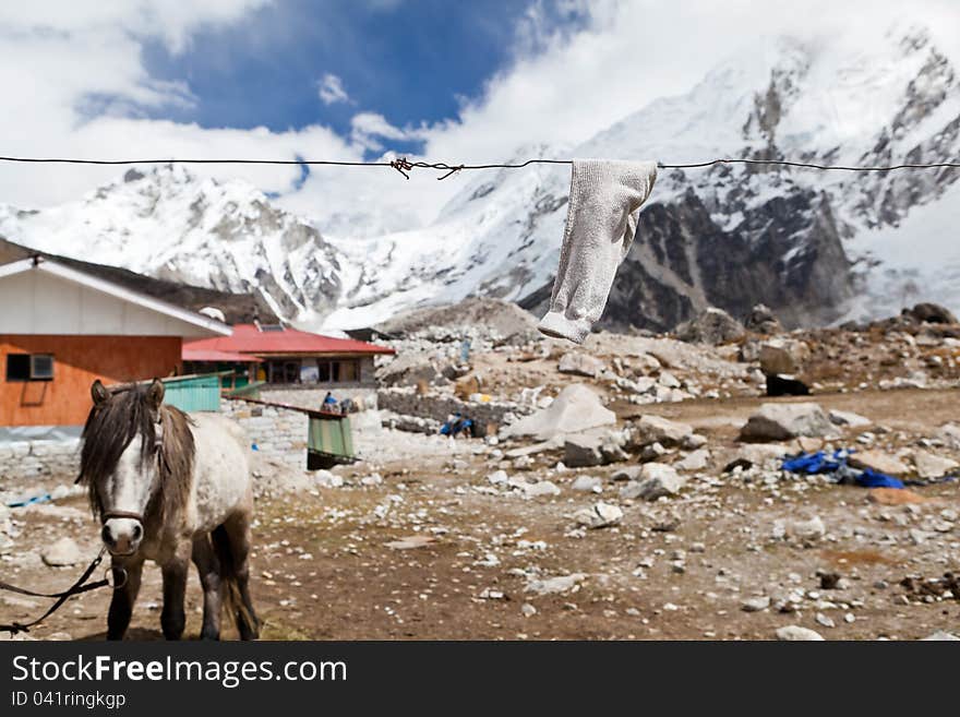 Mountain Village In Nepal