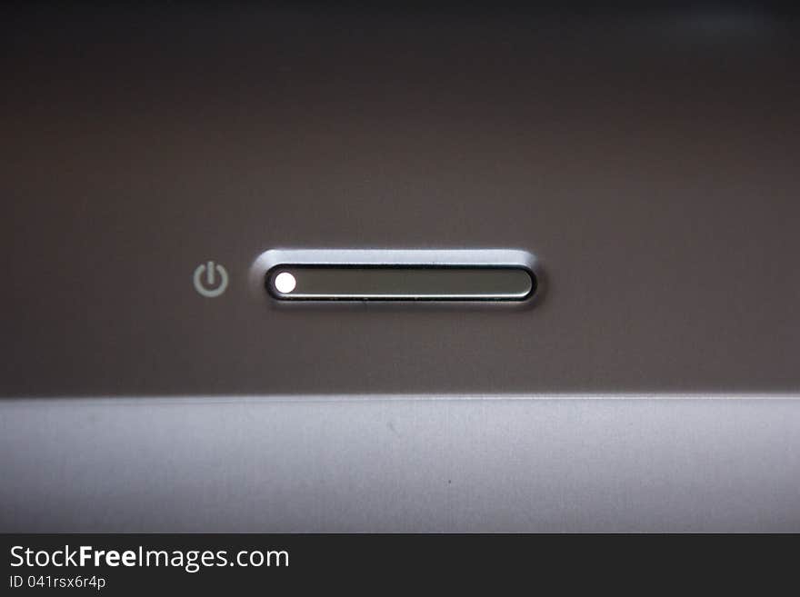 Simple power button on a laptop