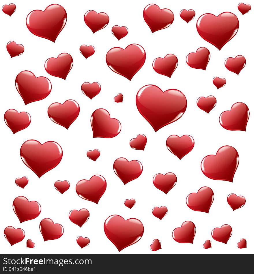 Background from hearts