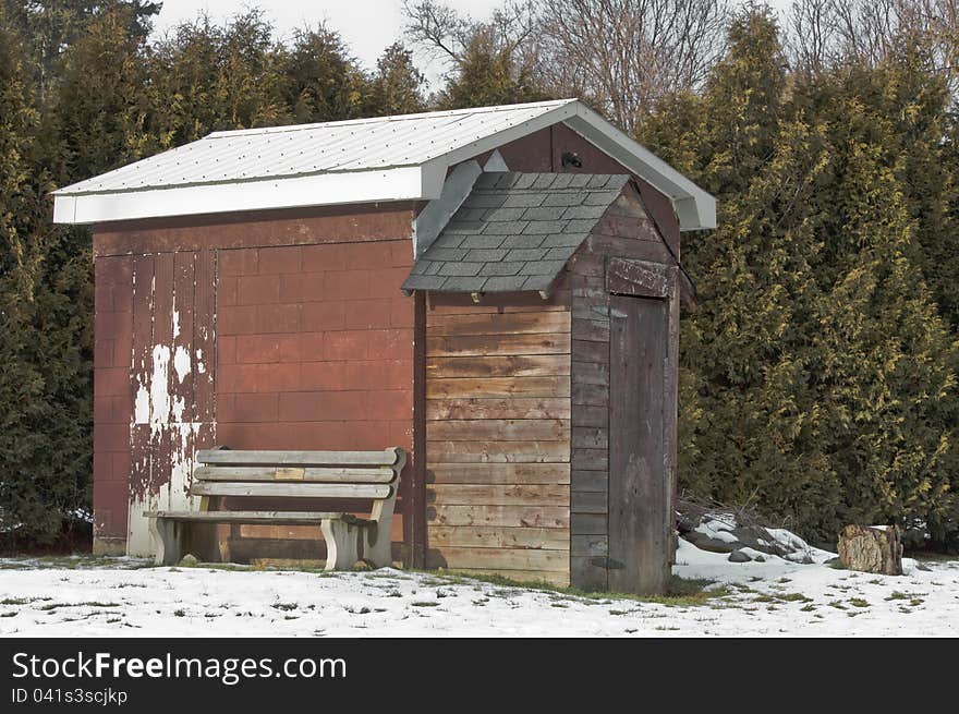 Garden Shed In Winter