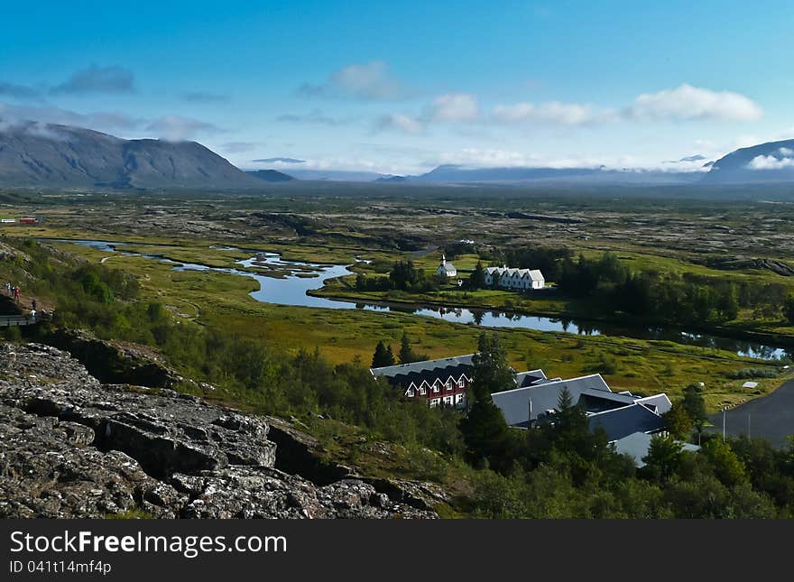 A view over the rural countryside of Iceland. A view over the rural countryside of Iceland