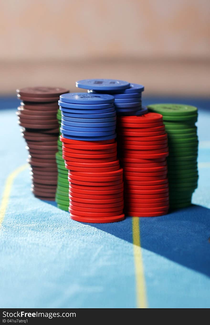 Stack of poker chips