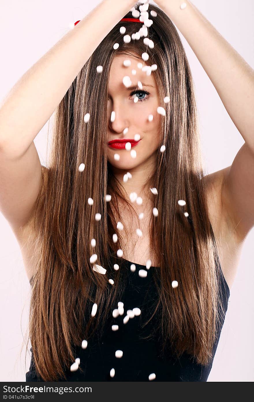 Beautiful woman with long hair