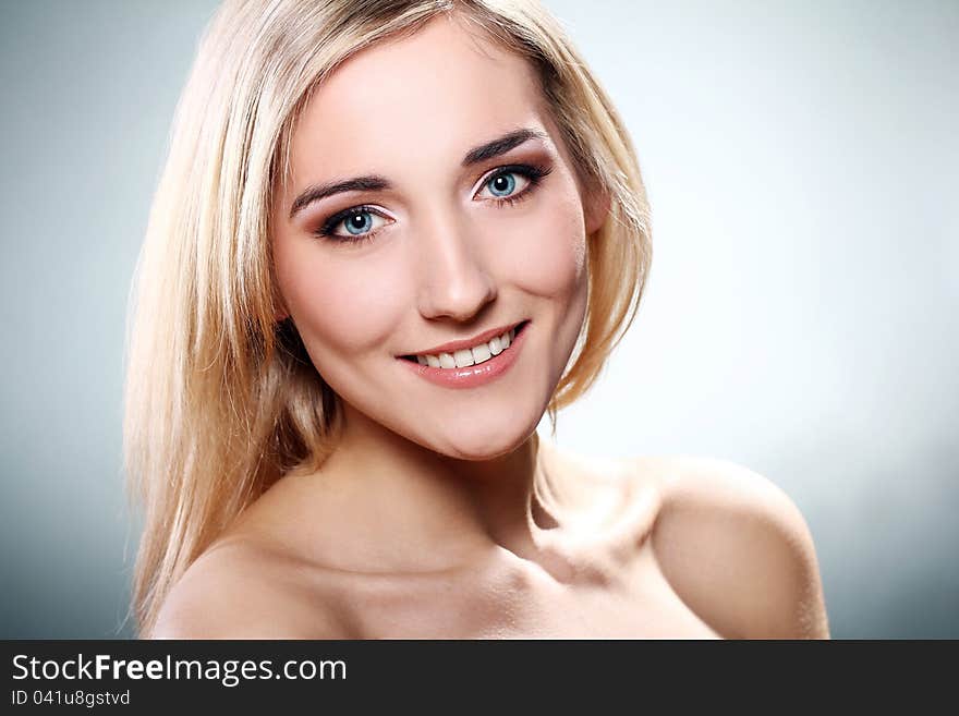 Portrait of beautiful blonde