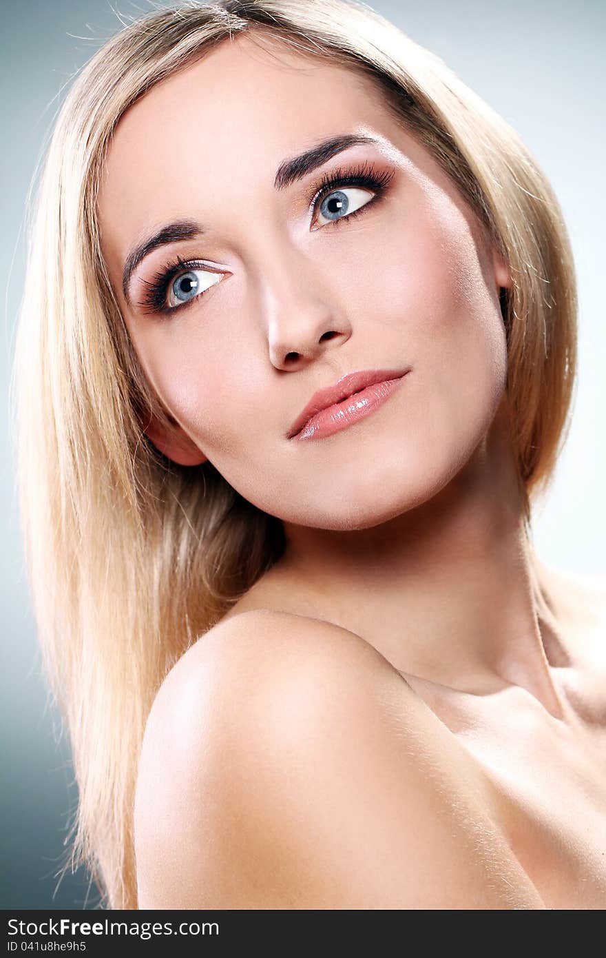 Portrait of beautiful blonde