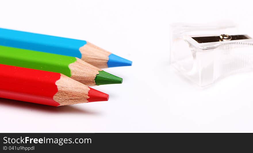 Close up of colorful pencils