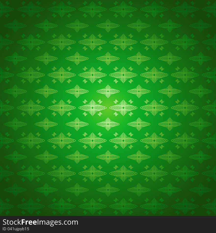 Seamless pattern wallpaper green forms. Seamless pattern wallpaper green forms