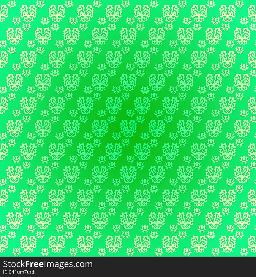 Seamless Pattern Light Green Drawings