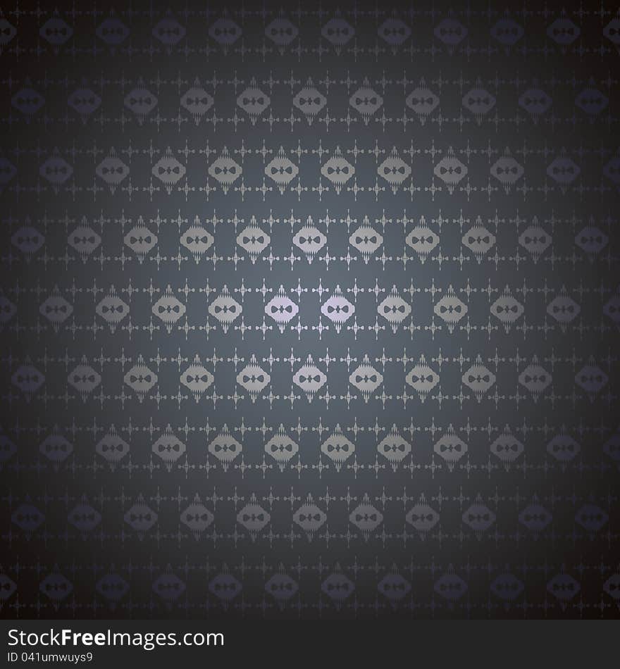 Seamless pattern black gothic symbols