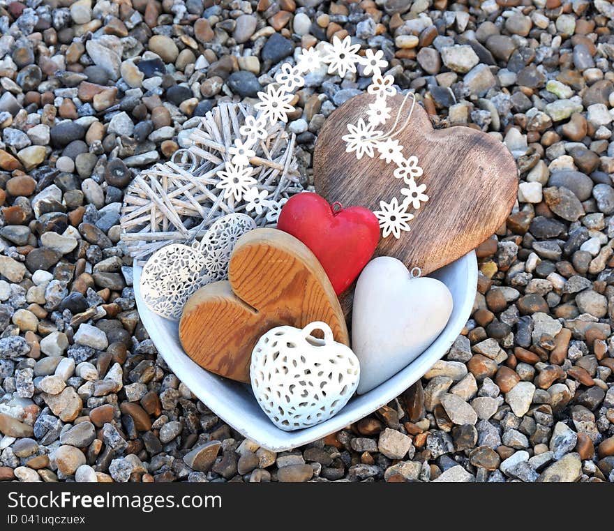 Valentines Hearts In A Bowl