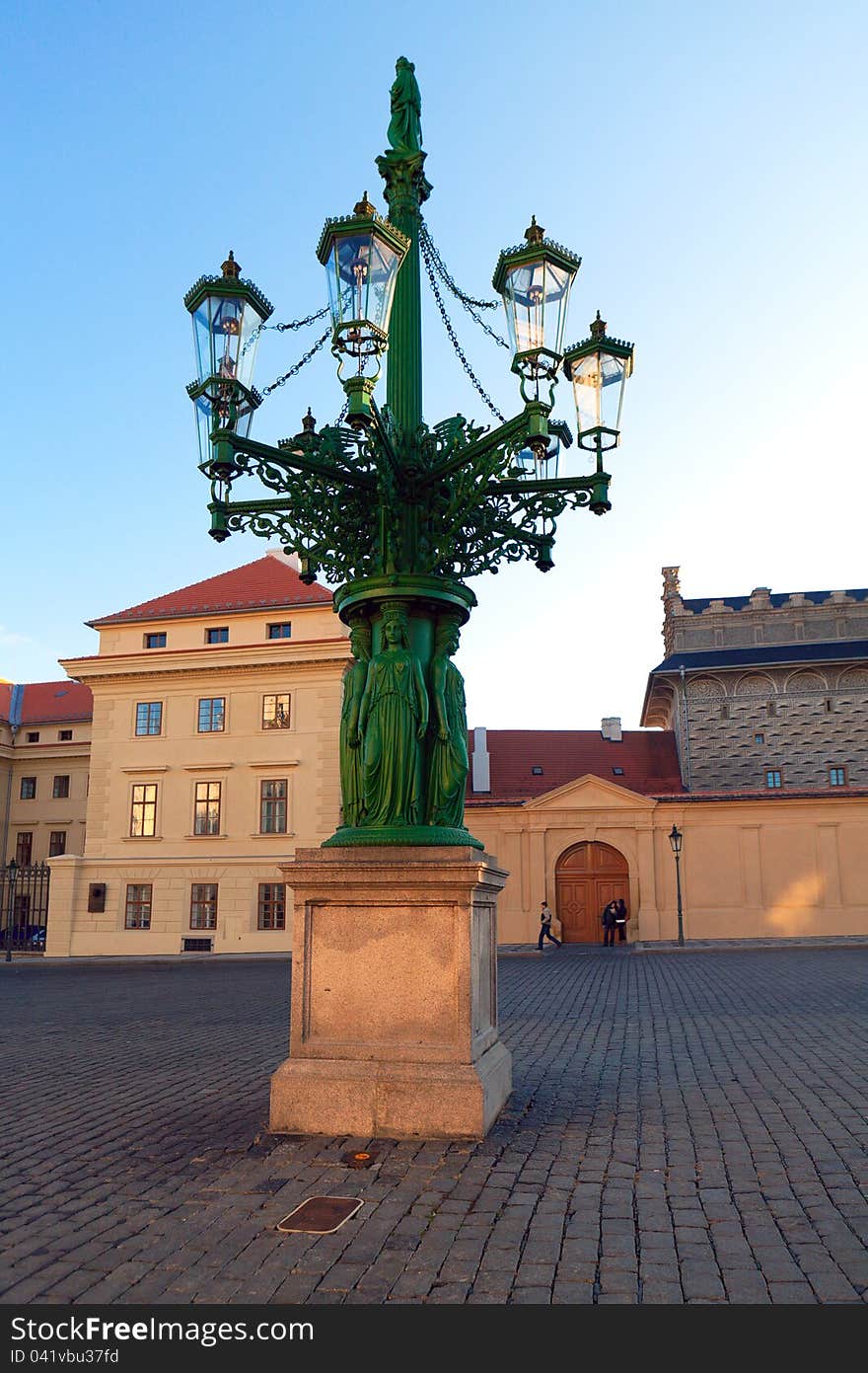 Prague Castle. Old Street Lamp.