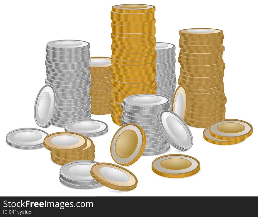 Gold and silver coins