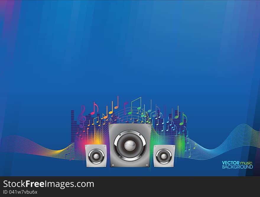 Music abstrakt background illustration, vector