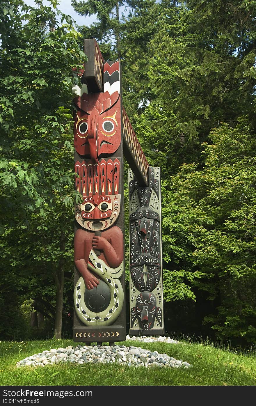 Totem park at the PROVINCIAL MUSEUM,Vancouver, Canada