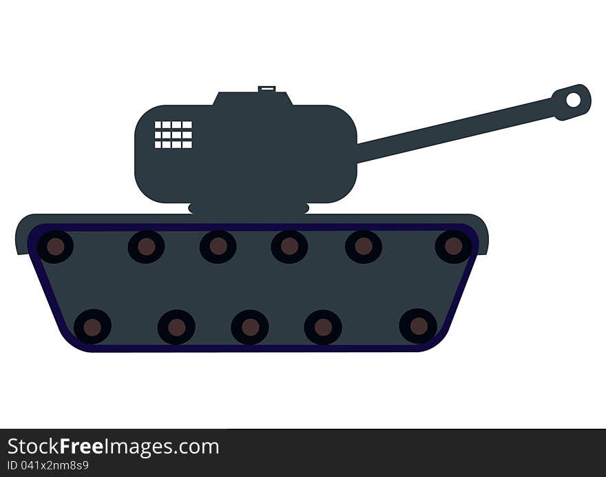 Vector image of a military tank. Vector image of a military tank.