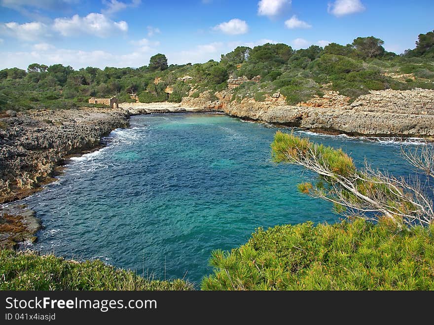 Cala Brafi beach in the south of the island of Majorca (Spain). Cala Brafi beach in the south of the island of Majorca (Spain)