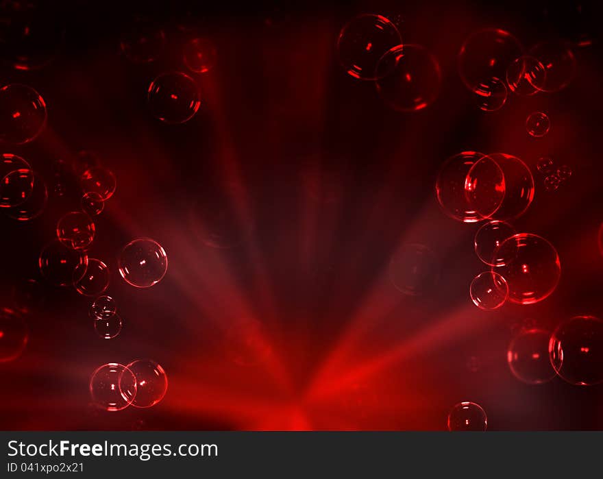 Abstract background of water with bubbles