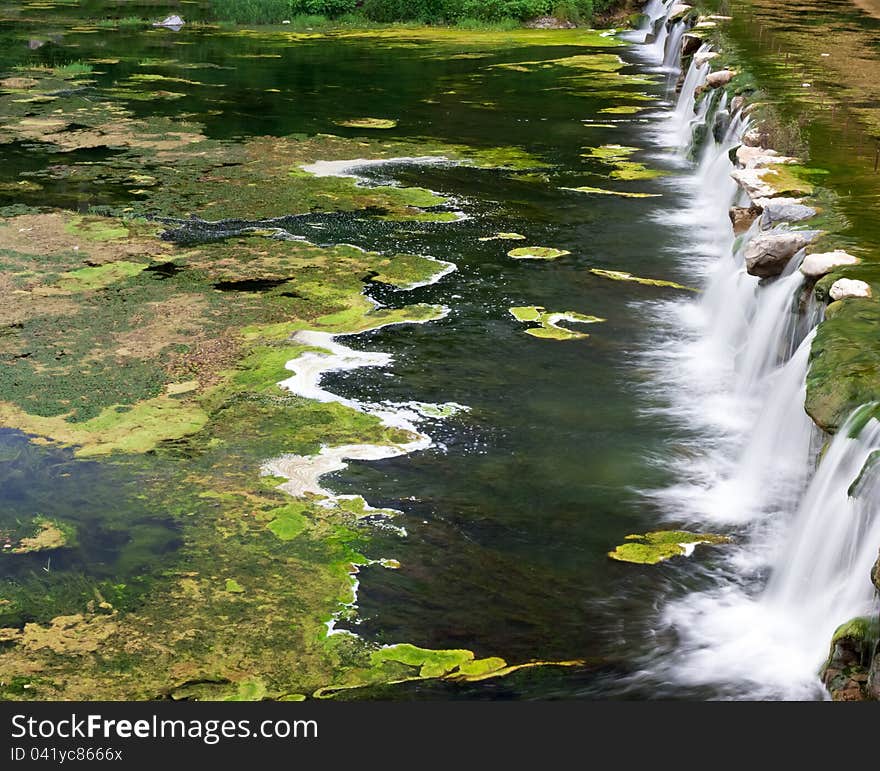 Aerial view of the waterfall