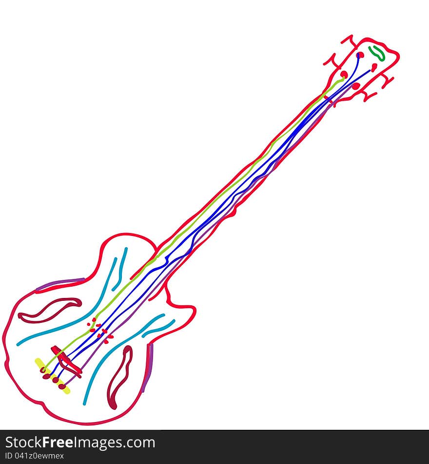 Guitar kids draw