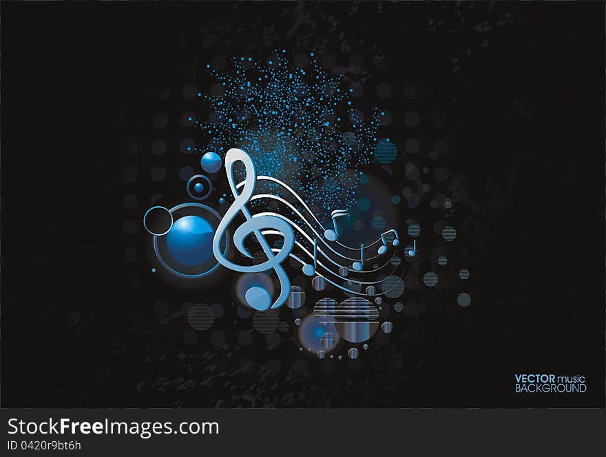 Abstract music background illustration vector