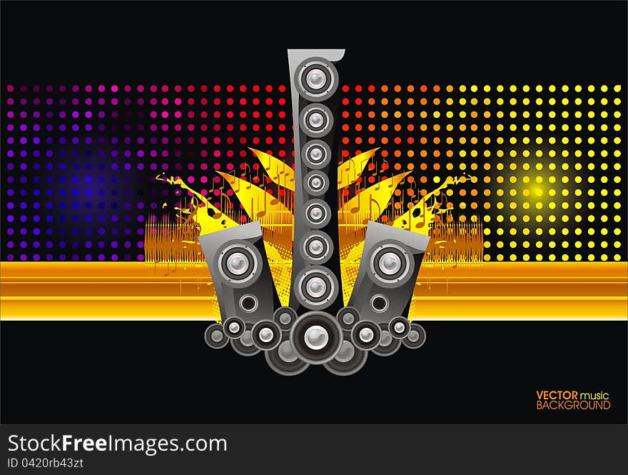 Abstract music background illustration vector