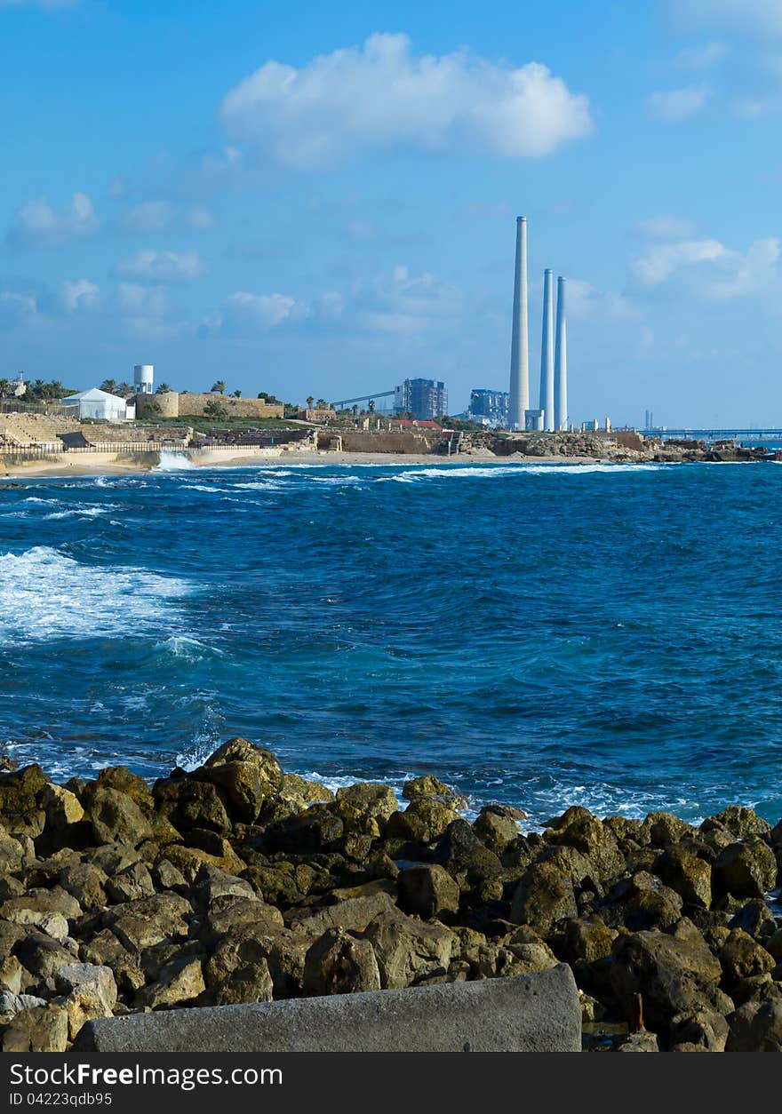 Power plant near Caesarea in Israel