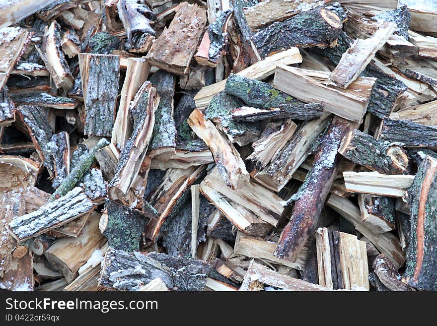 Pieces of wood close-up.