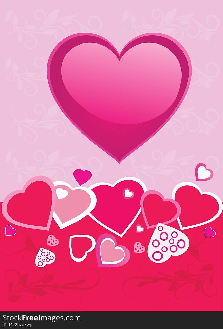 Valentines Day background with Hearts. Valentines Day background with Hearts