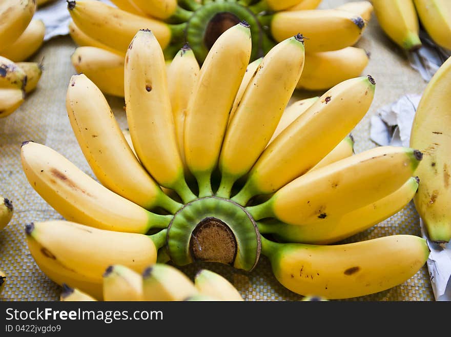 Bananas on sale in market