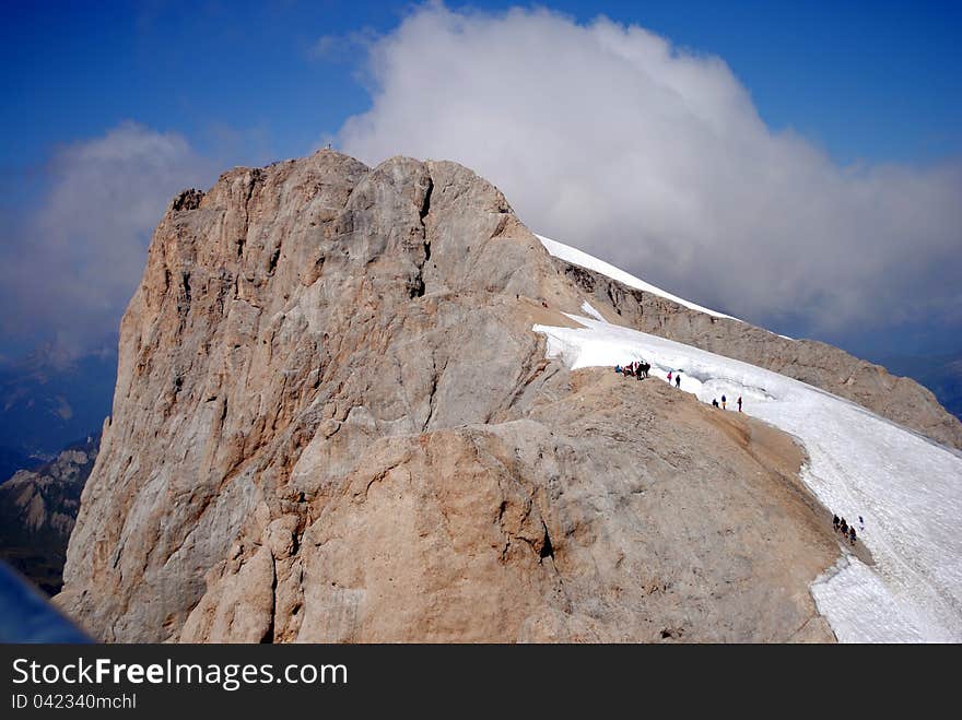 Mountain landscape, italian alps named Dolomiti