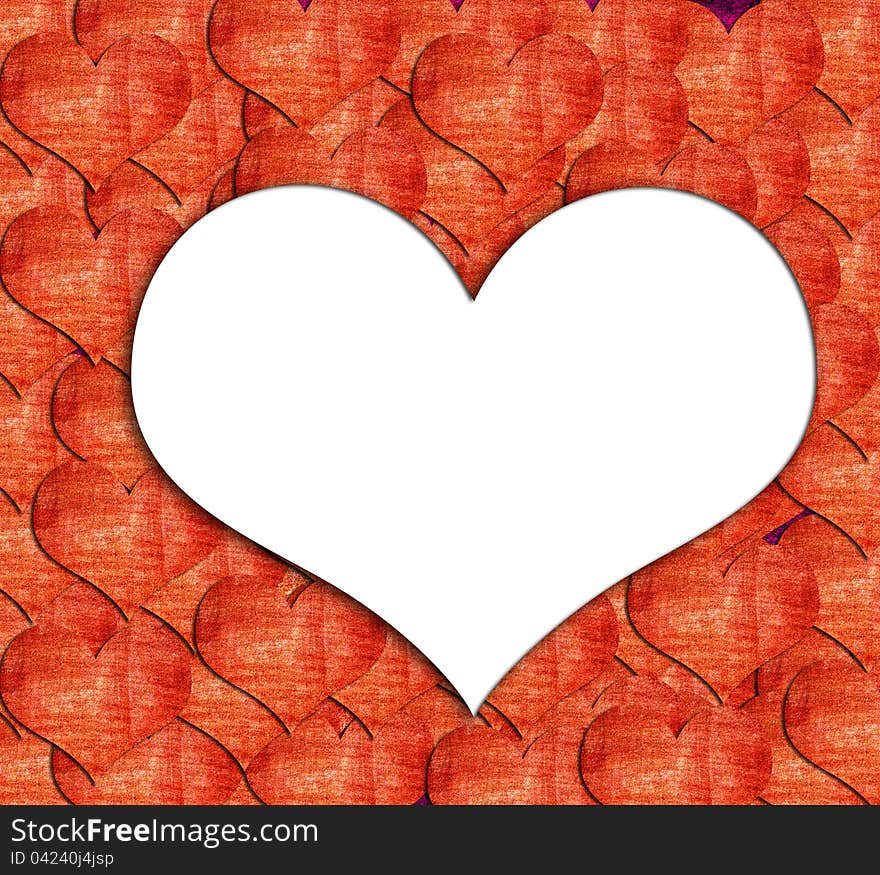 Heart Shape Grunge Background