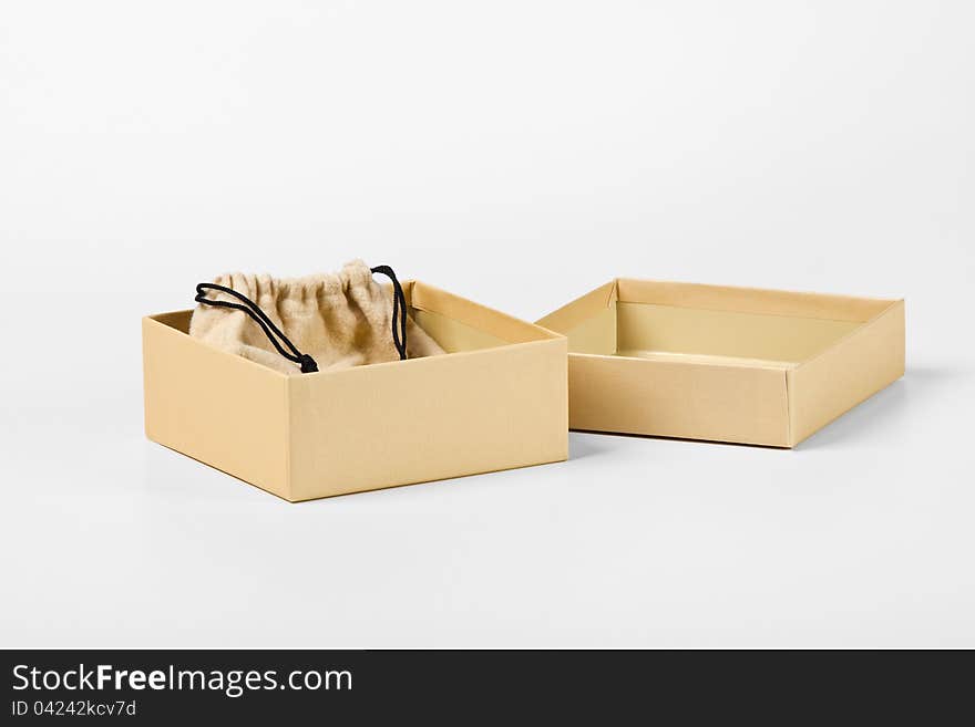 Open box on white background