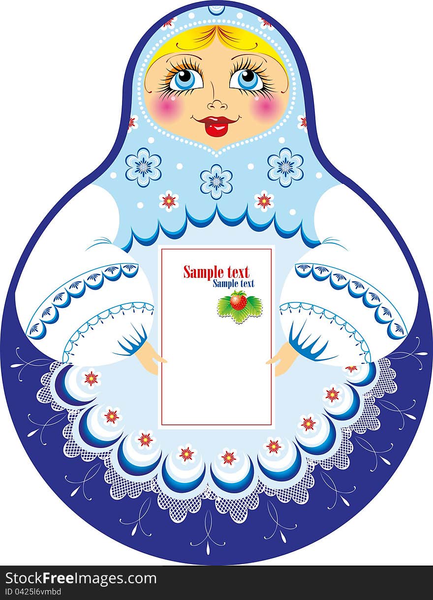 Illustration of Russian traditional doll