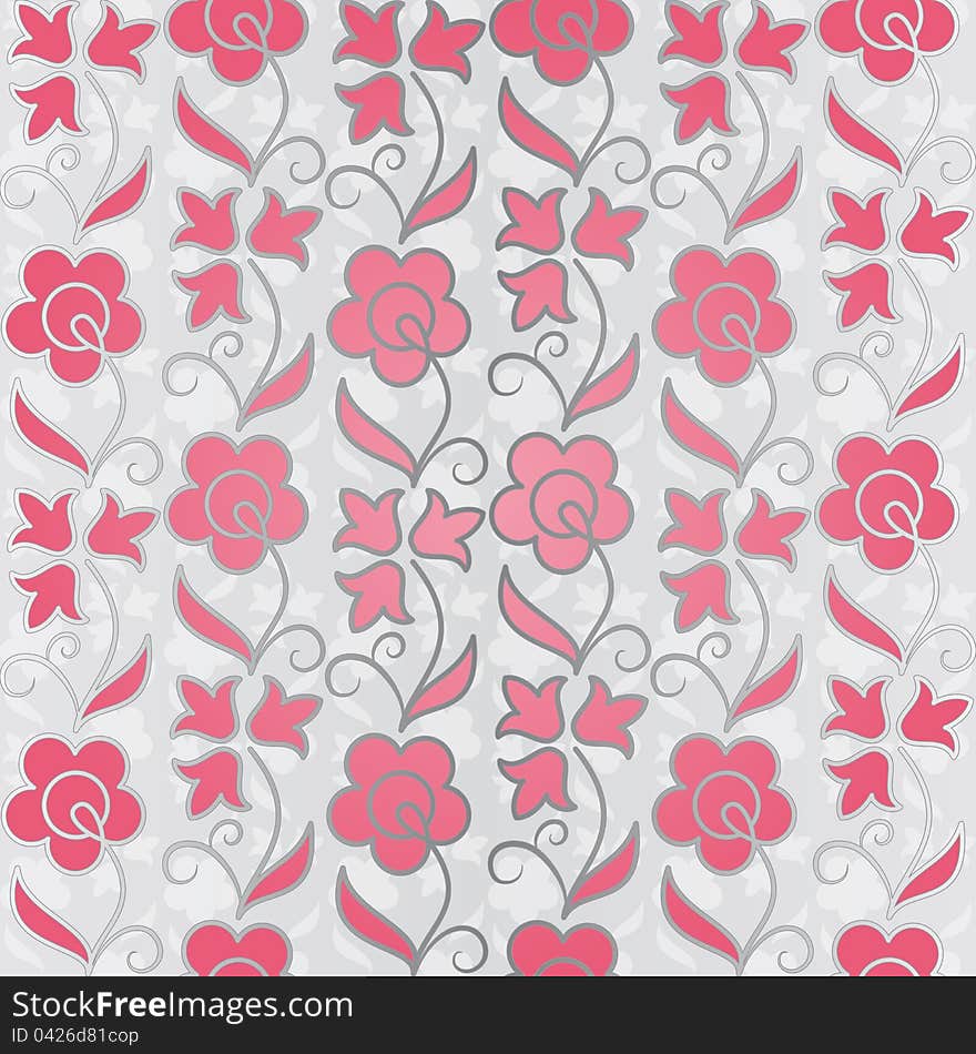 Seamless flower pattern background. EPS10 vector illustration.