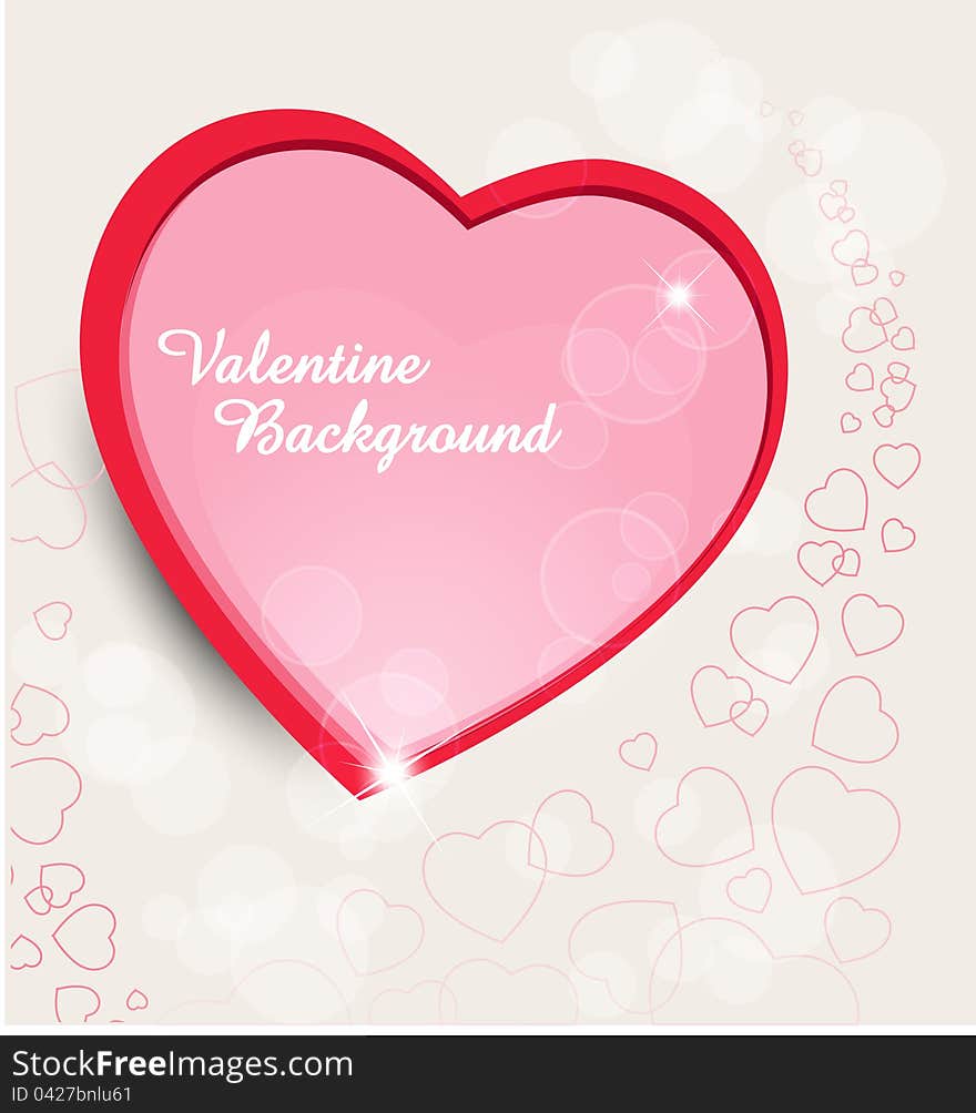 Valentine card on a dark red background. Valentine card on a dark red background