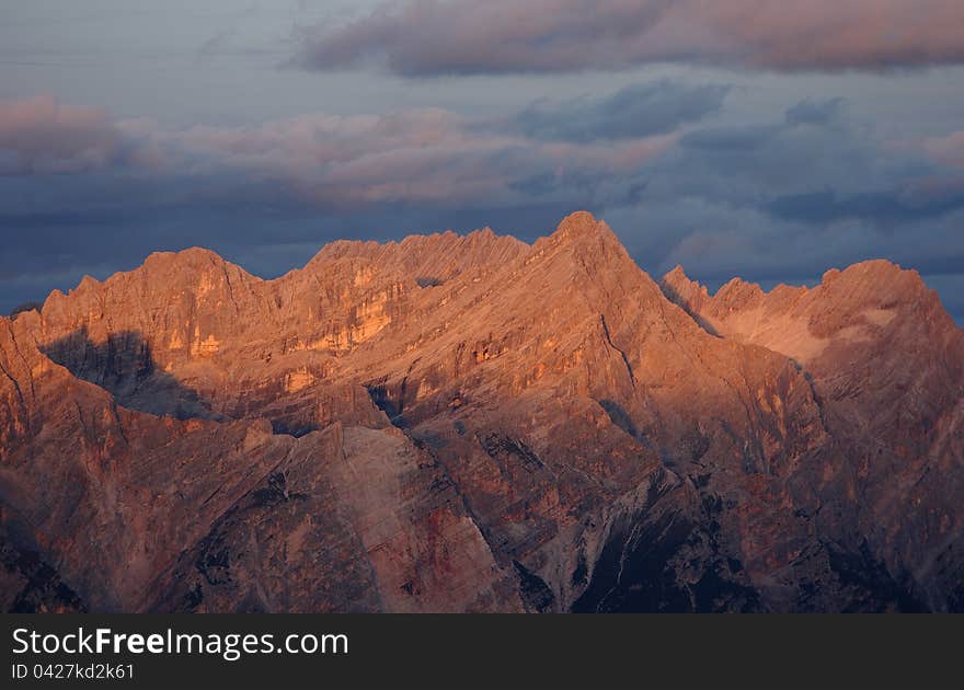 Romantic Alpine Sunset