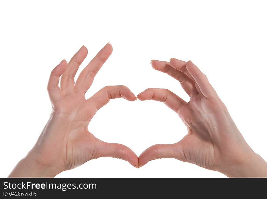 St. valentine s day haert shaped fingers