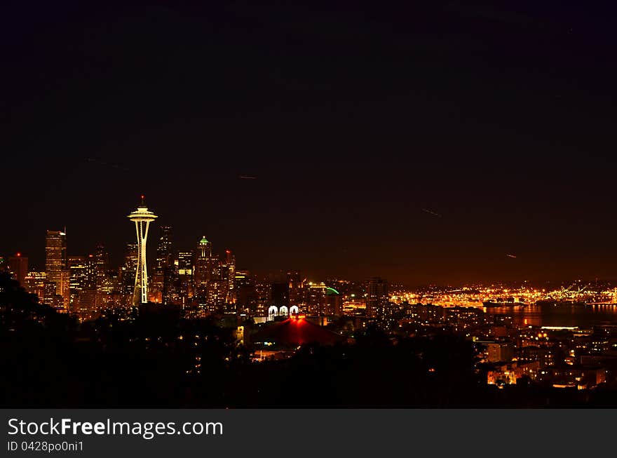 Seattle From Kerry Park At Night