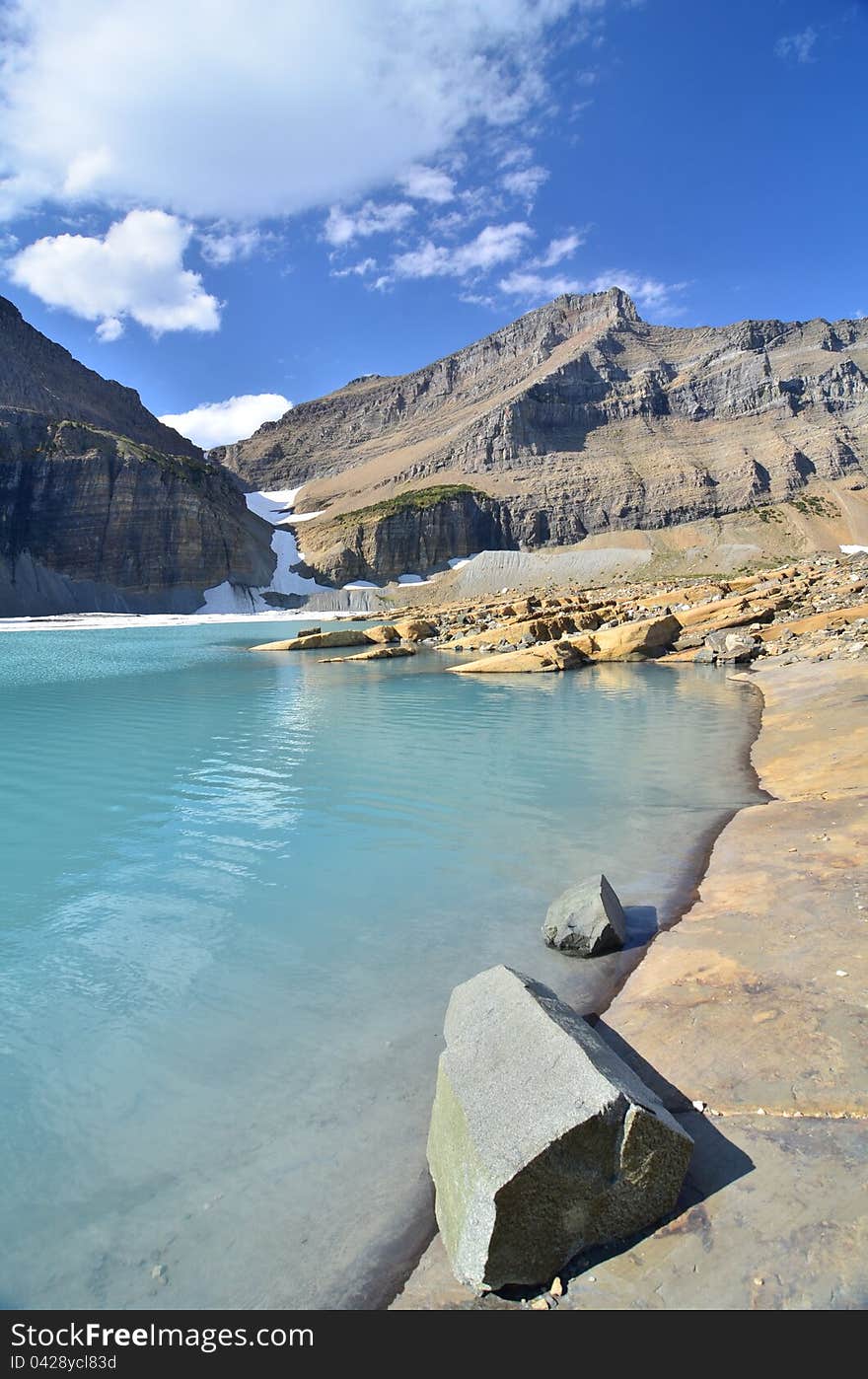 Upper Grinnell Lake, Glacier National Park, Montana.