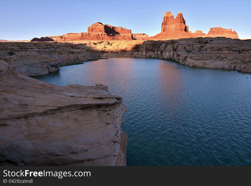 Red Reflections at Glen Canyon, Utah