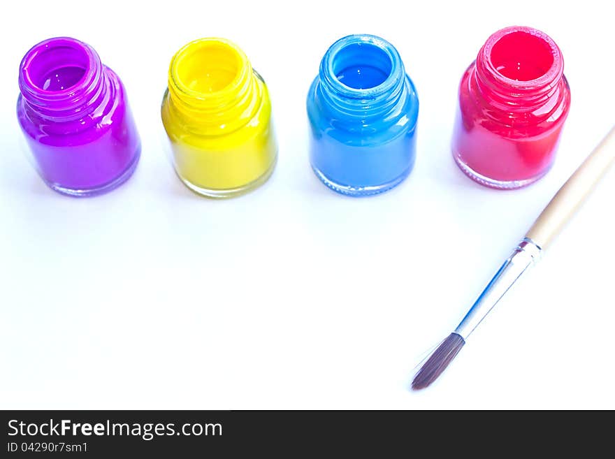 Colorful painting on white background