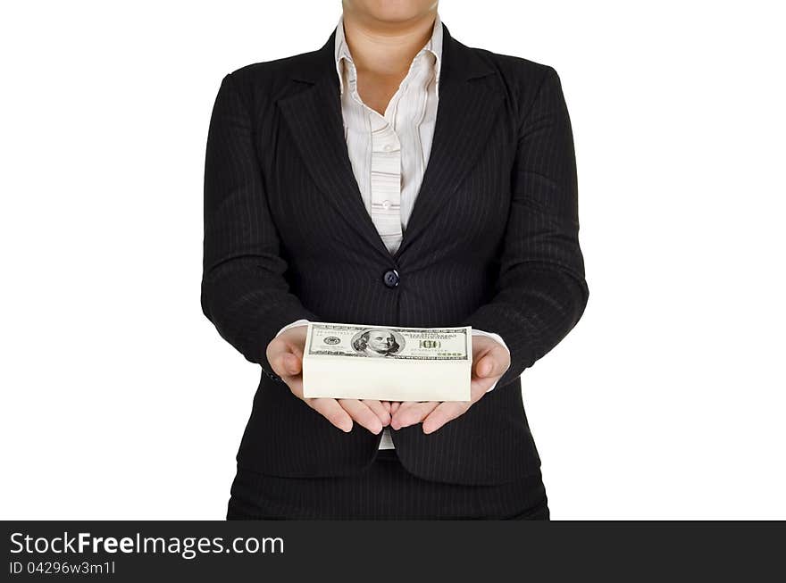 A businesswoman make a lot of money. A businesswoman make a lot of money