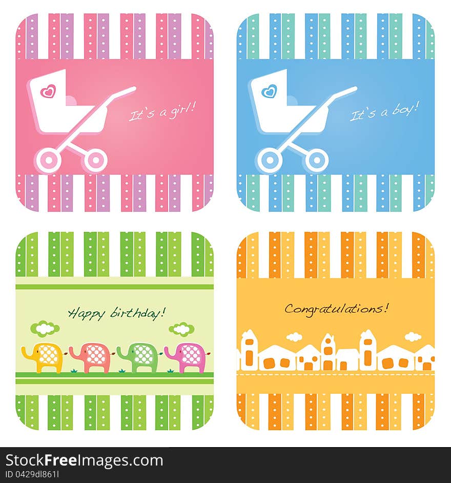 Baby invitation card