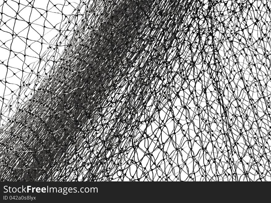 Old fishing net - background texture