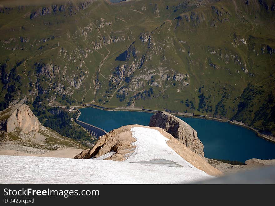 Mountain landscape with lake