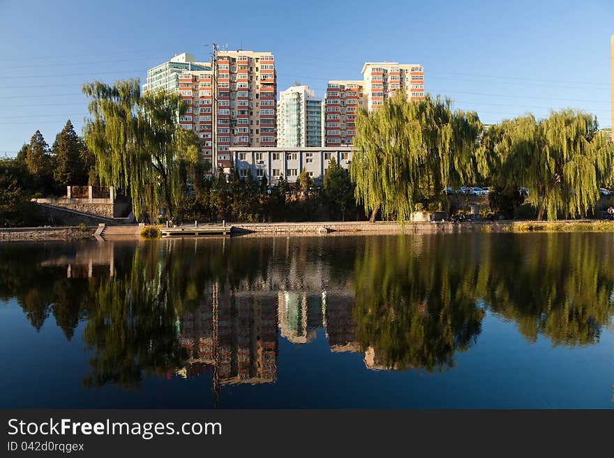 Skyline of modern Beijing, China. Skyline of modern Beijing, China