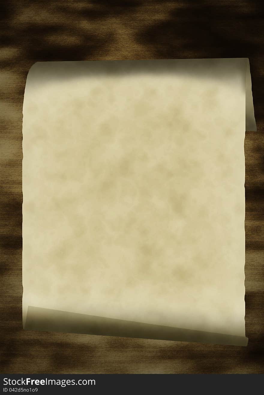 Grunge old paper scroll texture, background